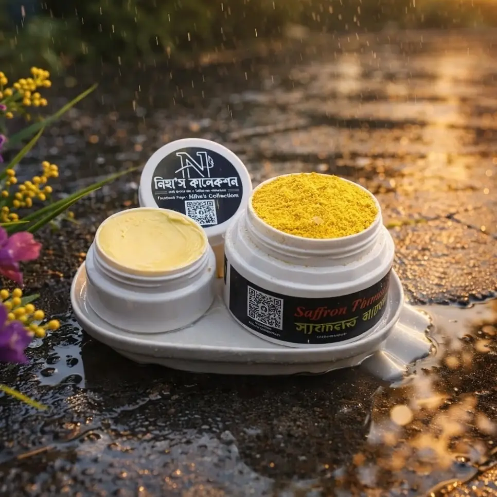 Magic Brightening Duo (Saffron Night Cream + Homemade Saffron Thanaka)