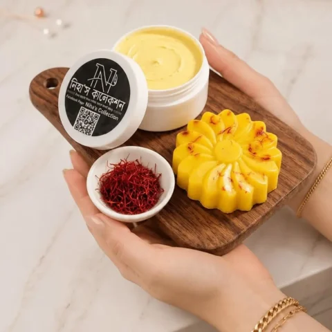 Saffron Night Cream + Goat Milk Soap Combo | Niha's Collection